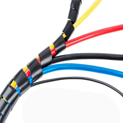 Computer Wire Protector Spiral Wrap Organizer Black